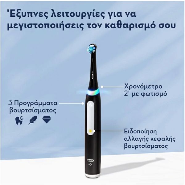 Oral-B iO Series 5 Duo Set με Black + White Hλεκτρικές Επαναφορτιζόμενες Οδοντόβουρτσες