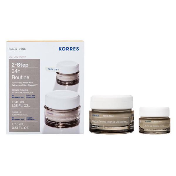 Korres Set με Black Pine Κρέμα Ημέρας για Σύσφιγξη & Lifting για Ξηρές/Πολύ Ξηρές Επιδερμίδες 40 ml & Δώρο Black Pine Κρέμα Νυκτός 15 ml