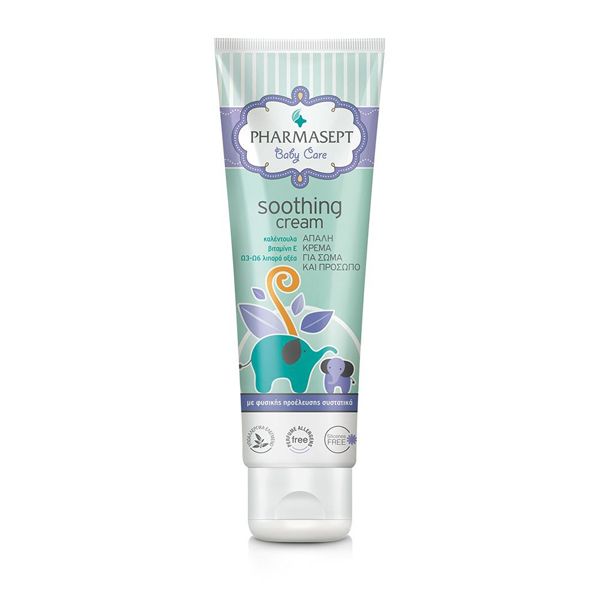 Pharmasept Baby Soothing Cream Απαλή Κρέμα Ενυδάτωσης Προσώπου, Σώματος 150 ml