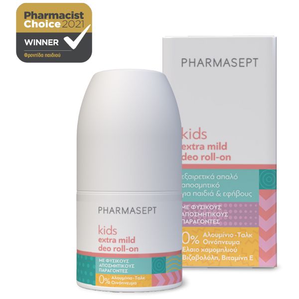 Pharmasept Extra Mild Deo Roll-On Απαλό Αποσμητικό για Παιδιά και Εφήβους 50 ml