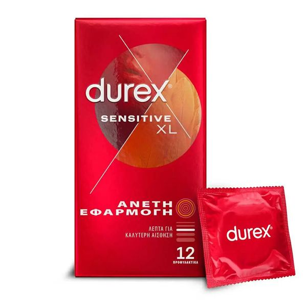 Durex Sensitive Λεπτά Προφυλακτικά XL 12 τμχ