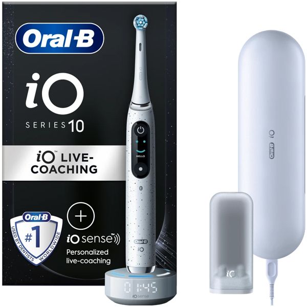Oral-B iO Series 10 Magnetic White Stardust Hλεκτρική Επαναφορτιζόμενη Οδοντόβουρτσα