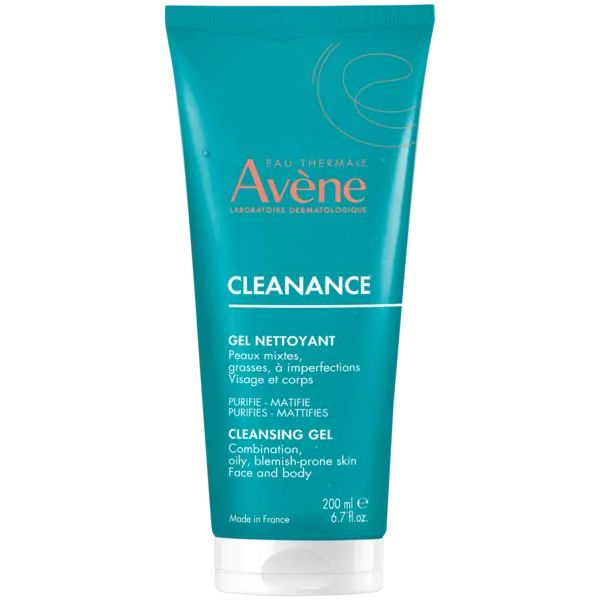 Avene Cleanance Τζελ Καθαρισμού Προσώπου, Σώματος για Λιπαρή Επιδερμίδα με Ατέλειες 200 ml