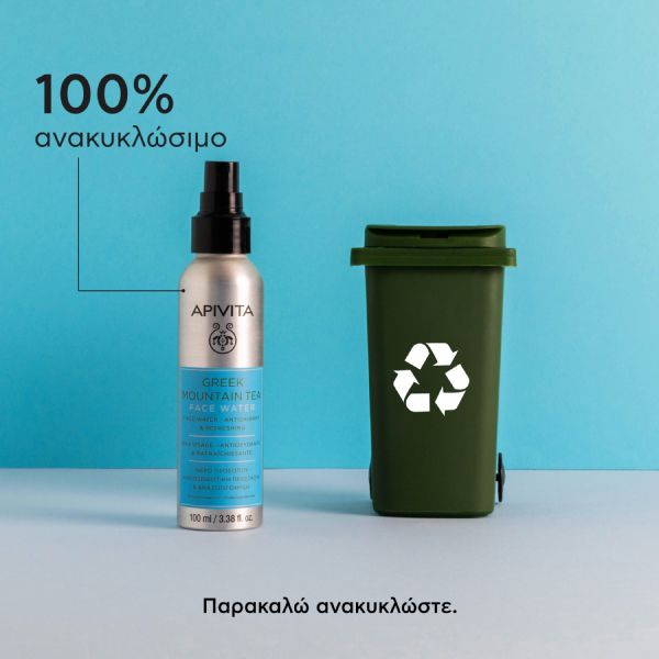 Apivita Τονωτικό Νερό Προσώπου Αναζωογόνησης και Αντιοξειδωτικής Προστασίας με Ελληνικό Τσάι του Βουνού 100 ml