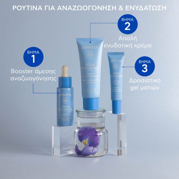 Apivita Aqua Beelicious Απαλή Κρέμα Ενυδάτωσης Προσώπου Πλούσιας Υφής με Λουλούδια και Μέλι 40 ml
