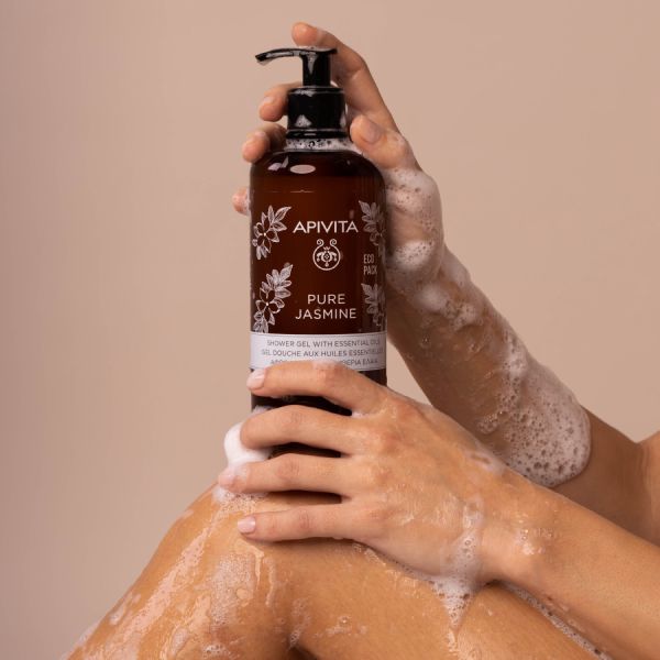 Apivita Pure Jasmine Αφρόλουτρο με Αιθέρια Έλαια και Γιασεμί 500 ml