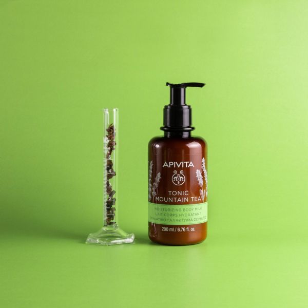 Apivita Tonic Mountain Tea Ενυδατικό Γαλάκτωμα Σώματος με Αιθέρια Έλαια και Τσάι του Βουνού 200 ml