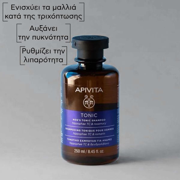 Apivita Τονωτικό Σαμπουάν Κατά της Τριχόπτωσης για Άνδρες με Hippophae TC και Δενδρολίβανο 250ml