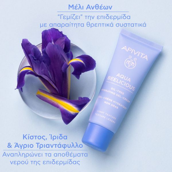 Apivita Aqua Beelicious Oil-Free Κρέμα-Τζελ Ενυδάτωσης Προσώπου Ελαφριάς Υφής με Λουλούδια και Μέλι 40 ml