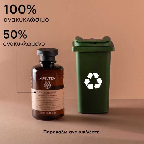 Apivita Dry Dandruff Σαμπουάν Κατά της Ξηροδερμίας με Σέλερι και Πρόπολη 250 ml
