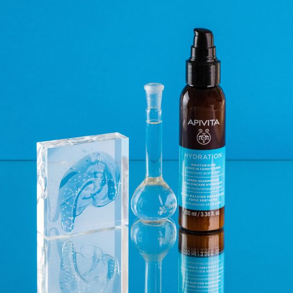 Apivita Hydration Κρέμα Μαλλιών Ενυδάτωσης Χωρίς Ξέβγαλμα Leave In με Υαλουρονικό Οξύ και Αλόη 100 ml