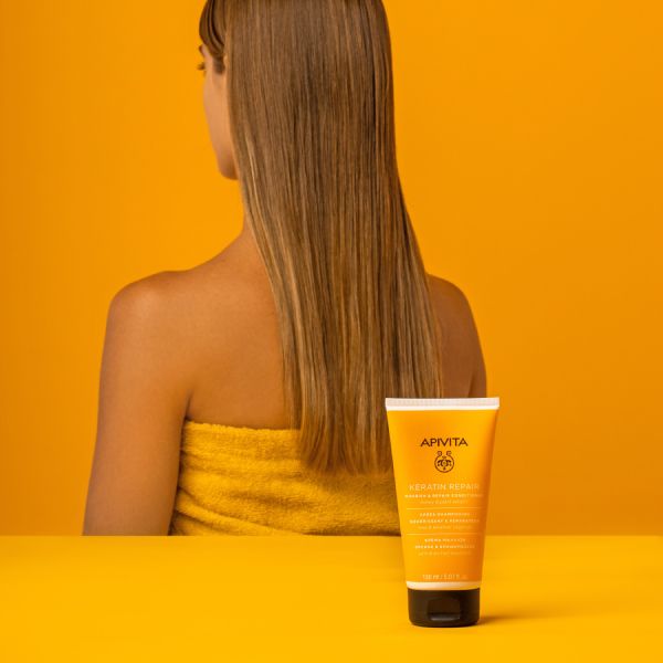 Apivita Keratin Repair Κρέμα Θρέψης και Επανόρθωσης για Ξηρά και Ταλαιπωρημένα Μαλλιά με Μέλι και Φυτική Κερατίνη 150 ml
