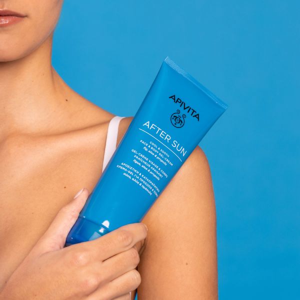Apivita Bee Sun Safe After Sun Δροσιστική και Καταπραϋντική Ενυδατική Κρέμα Τζελ Προσώπου και Σώματος με Αλόη, Σύκο και Πρόπολη 100 ml Travel Size