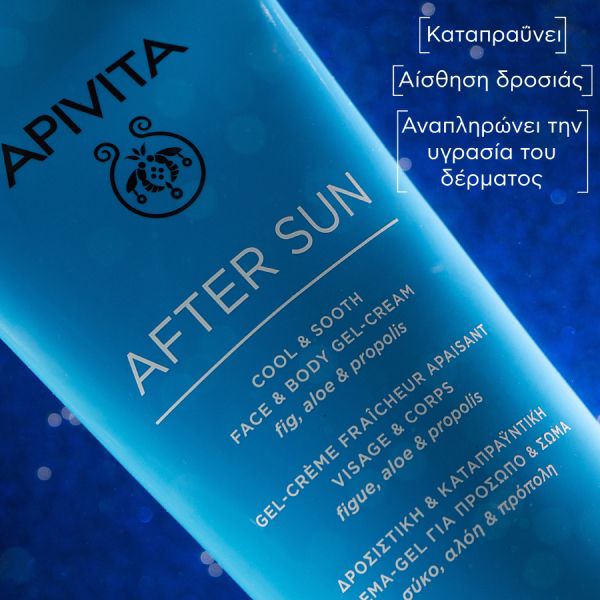 Apivita Bee Sun Safe After Sun Δροσιστική και Καταπραϋντική Ενυδατική Κρέμα Τζελ Προσώπου και Σώματος με Αλόη, Σύκο και Πρόπολη 100 ml Travel Size