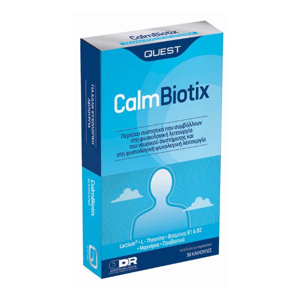 Quest CalmBiotix Συμπλήρωμα Διατροφής για Καλή Ψυχολογική Λειτουργία 30 κάψουλες