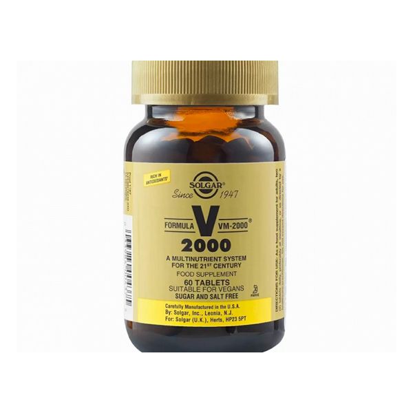 Solgar Formula VM 2000 Πολυβιταμίνη Υψηλής Ισχύος 60 ταμπλέτες