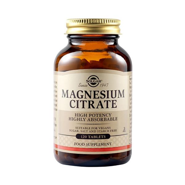 Solgar Magnesium Citrate Μέταλλα-Ιχνοστοιχεία 120 Tabs