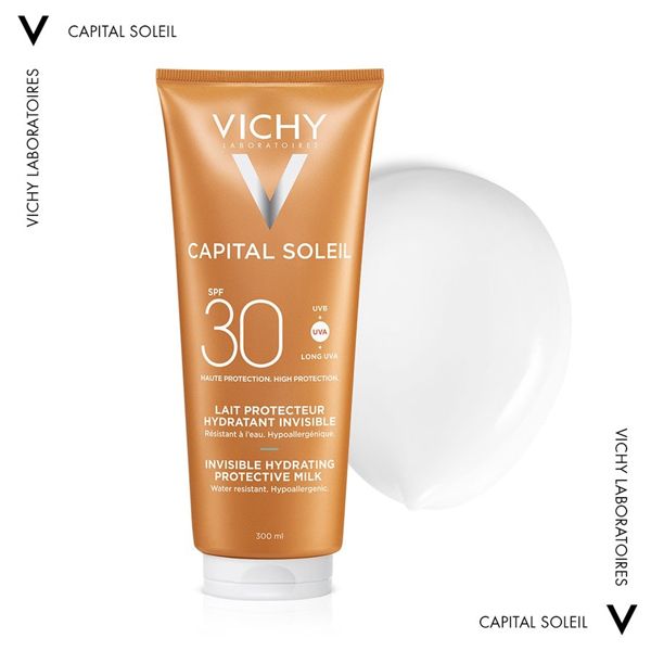 Vichy Capital Soleil Beach Protect Αντηλιακό Ενυδατικό Γαλάκτωμα Προσώπου/Σώματος Spf30 300 ml