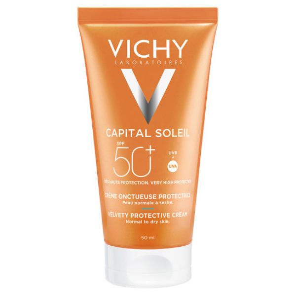 Vichy Capital Soleil Αντηλιακή Κρέμα Προσώπου για Βελούδινη Επιδερμίδα για Κανονικό-Ξηρό Δέρμα Spf50+ 50 ml