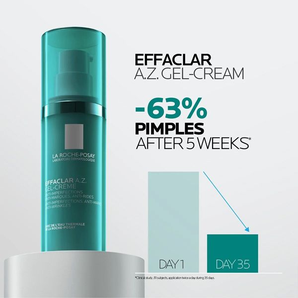 La Roche-Posay Effaclar A.Z. Gel-Cream για Ακμή Ενηλίκων και Πρώτες Ρυτίδες 40 ml