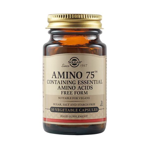 Solgar Amino 75 Essential Amino Acids Vegan 30 Φυτικές Κάψουλες