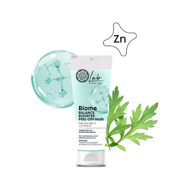 Natura Siberica Lab Biome Ενισχυμένη Peel-Off Μάσκα Προσώπου Εξισορρόπησης για Μικτό Δέρμα με Ατέλειες 75 ml
