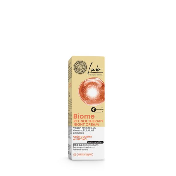 Natura Siberica Lab Biome Retinol Therapy Κρέμα Νύχτας με Ρετινόλη για τις Πρώτες Ρυτίδες 50 ml
