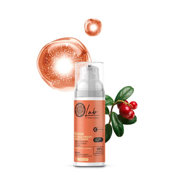 Natura Siberica Lab Biome Retinol Therapy Κρέμα Νύχτας με Ρετινόλη για τις Πρώτες Ρυτίδες 50 ml