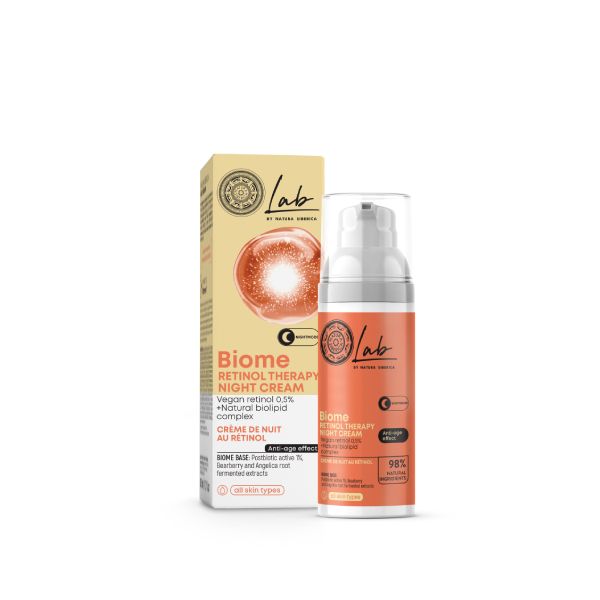 Natura Siberica Lab Biome Retinol Therapy Κρέμα Νύχτας με Ρετινόλη για τις Πρώτες Ρυτίδες 50 ml