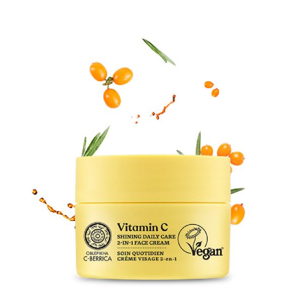 Oblepikha C-Berrica Vitamin C Shining Daily Care Κρέμα Προσώπου 2 σε 1 για Ενυδάτωση και Λάμψη 50 ml