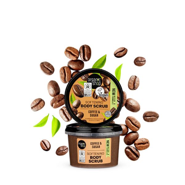 Organic Shop Scrub Σώματος για Απαλότητα με Καφέ και Ζάχαρη 250 ml
