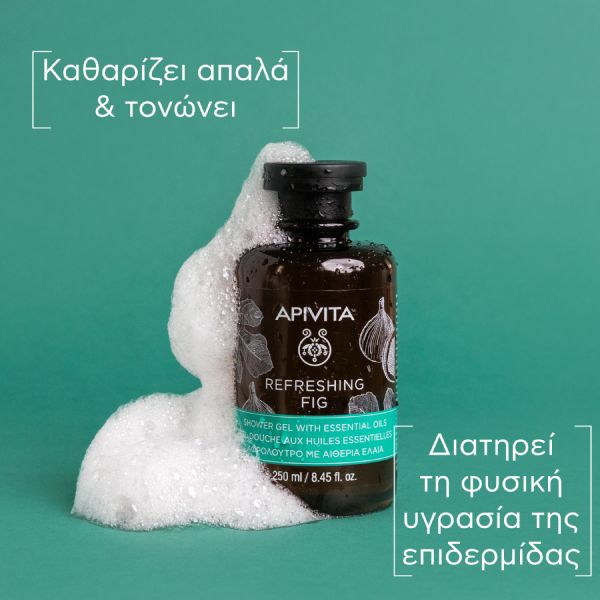 Apivita Refreshing Fig Αφρόλουτρο με Σύκο και Αιθέρια Έλαια 250 ml