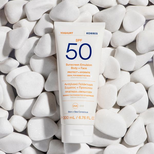 Korres Yoghurt Αντηλιακό Γαλάκτωμα Σώματος, Προσώπου Spf50 200 ml
