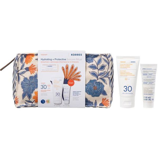 Korres Set με Yoghurt Sunscreen Face Cream Αντηλιακή Κρέμα Προσώπου Spf30 50 ml και Δώρο Nourishing Probiotic Gel-Cream Ενυδατική Κρέμα-Τζελ Προσώπου 20 ml