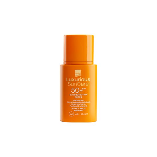 Luxurious Suncare Protection Drops Λεπτόρρευστο Αντηλιακό Γαλάκτωμα Προσώπου Spf50+ 30 ml