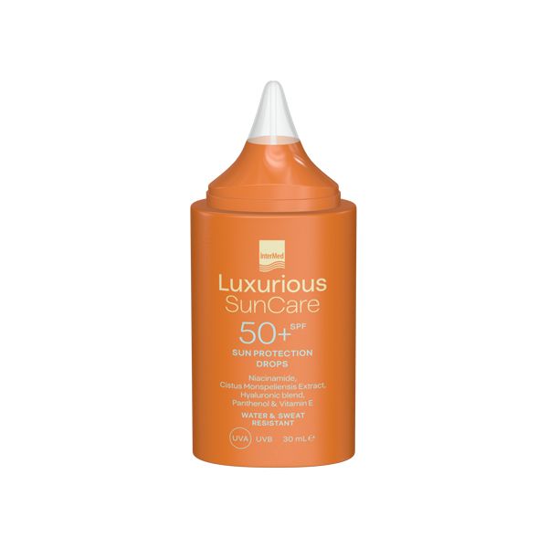 Luxurious Suncare Protection Drops Λεπτόρρευστο Αντηλιακό Γαλάκτωμα Προσώπου Spf50+ 30 ml