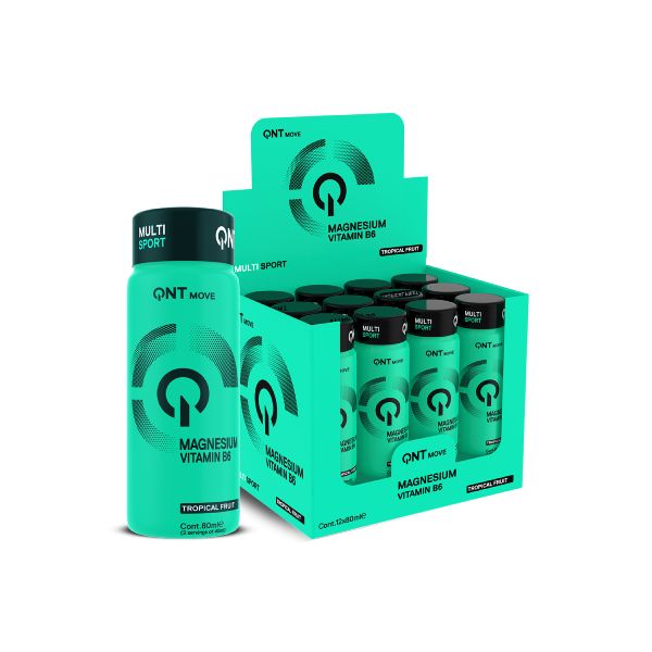 QNT Move Multi Sport Shot Magnesium Vitamin B6 Συμπλήρωμα Διατροφής με Γεύση Tropical Fruit 80 ml