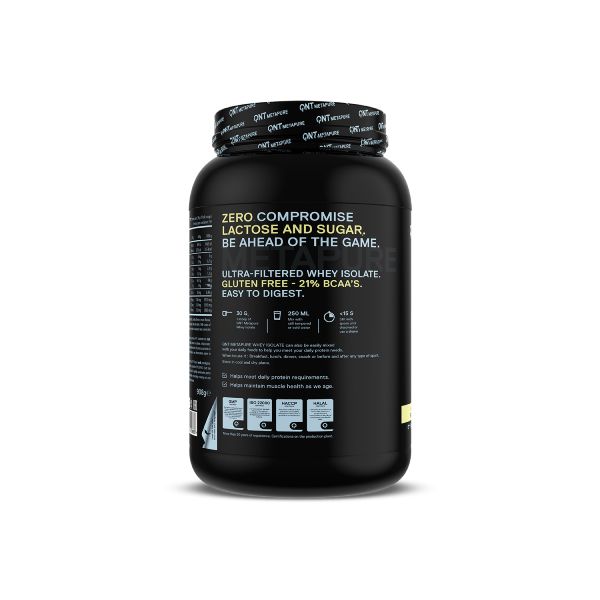 QNT Metapure Whey Isolate Zero Απομονωμένη Πρωτεΐνη Ορού Γάλακτος με Γεύση Vanilla 908 gr