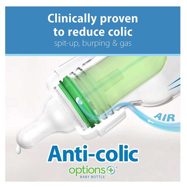 Dr. Brown's Options+ Anti-Colic Πλαστικό Μπιμπερό με Στενό Λαιμό 0m+ Κατσικούλα 250 ml