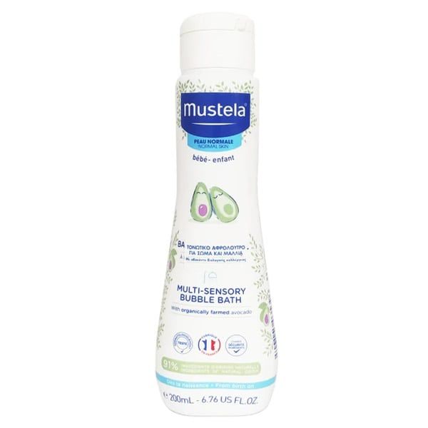 Mustela Bebe Multi Sensory Bubble Bath Βρεφικό Τονωτικό Αφρόλουτρο 200 ml