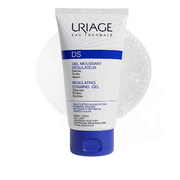 Uriage D.S. Gel Moussant Αφρώδες Ρυθμιστικό Τζελ Καθαρισμού Προσώπου/ Σώματος 150 ml