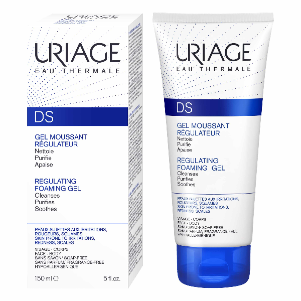 Uriage D.S. Gel Moussant Αφρώδες Ρυθμιστικό Τζελ Καθαρισμού Προσώπου/ Σώματος 150 ml