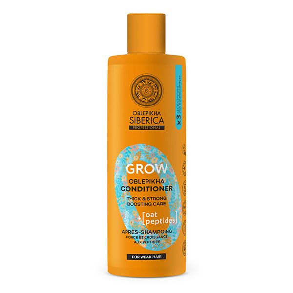 Natura Siberica Oblepikha Grow Conditioner Ενδυνάμωσης με Ιπποφαές & Πεπτίδια Βρώμης για ​Αδύναμα Μαλλιά 400 ml