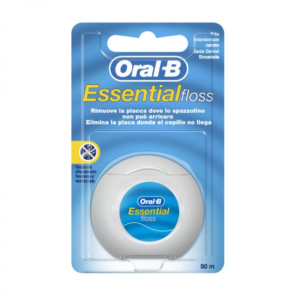 Oral-B Essential Floss Οδοντικό Νήμα Κηρωμένο 50m