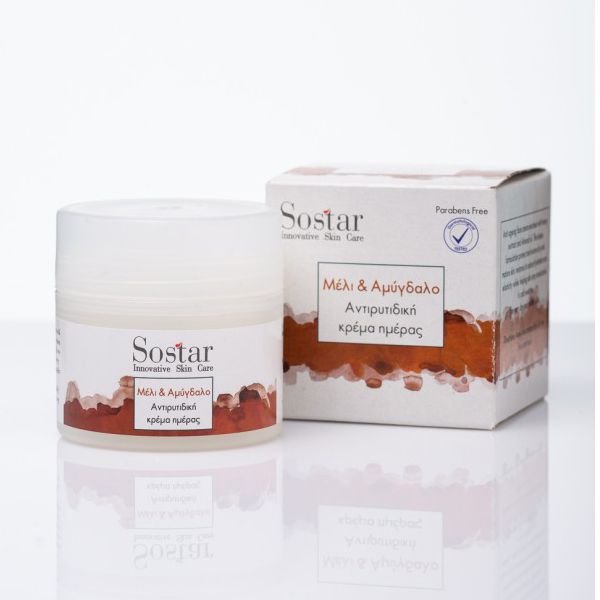 Sostar Focus Honey & Almonds Cream Αντιρυτιδική Κρέμα Ημέρας 50 ml