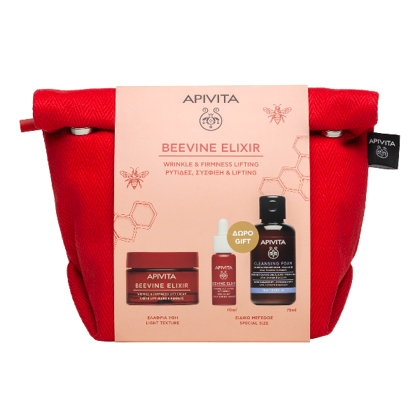 Apivita Beevine Elixir Set με Αντιρυτιδική Κρέμα Ελαφριάς Υφής 50 ml και Δώρο Ορός Ενεργοποίησης 10 ml & Αφρός Καθαρισμού 75 ml