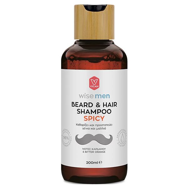 Vican Wise Men Spicy Σαμπουάν Γενειάδας & Μαλλιών 200 ml