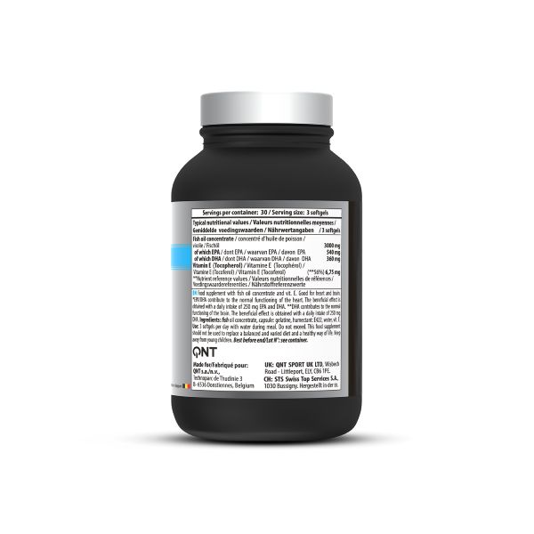 QNT Care Omega 3 3000 mg EPA / DHA Συμπλήρωμα Διατροφής με Ιχθυέλαιο για Υποστήριξη Καρδιακής και Εγκεφαλικής Λειτουργίας 90 Μαλακές Κάψουλες