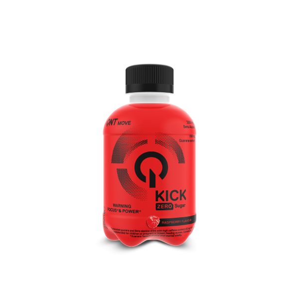 QNT Move Kick Pre Workout Zero Sugar Συμπλήρωμα Διατροφής Χωρίς Ζάχαρη για Έκρηξη Ενέργειας με Γεύση Raspberry 250 ml