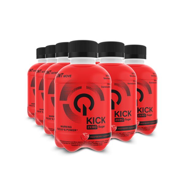 QNT Move Kick Pre Workout Zero Sugar Συμπλήρωμα Διατροφής Χωρίς Ζάχαρη για Έκρηξη Ενέργειας με Γεύση Raspberry 250 ml